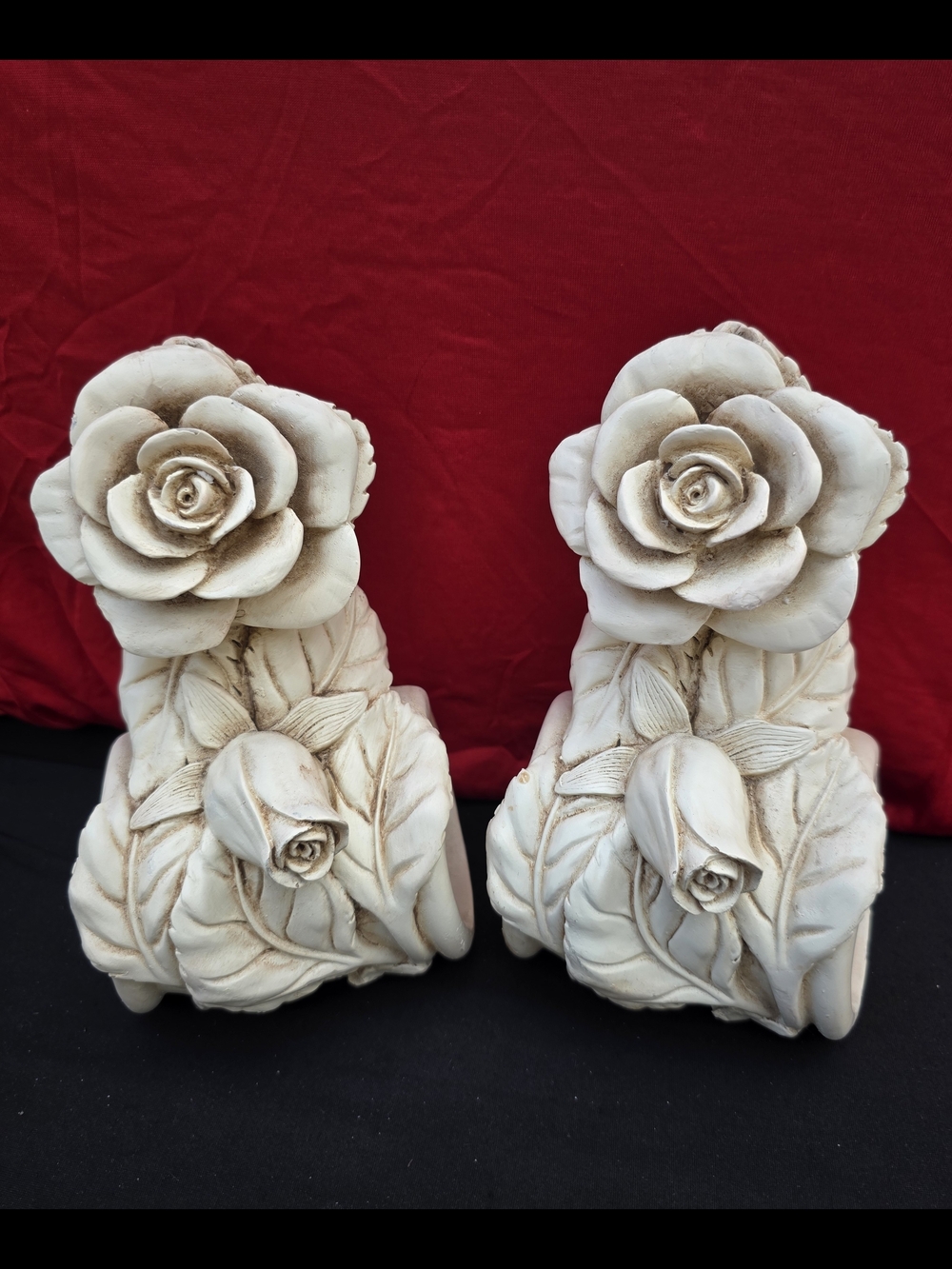 Decorative Vintage Ceramic Wall Sconces Rose Themed Gorgeous